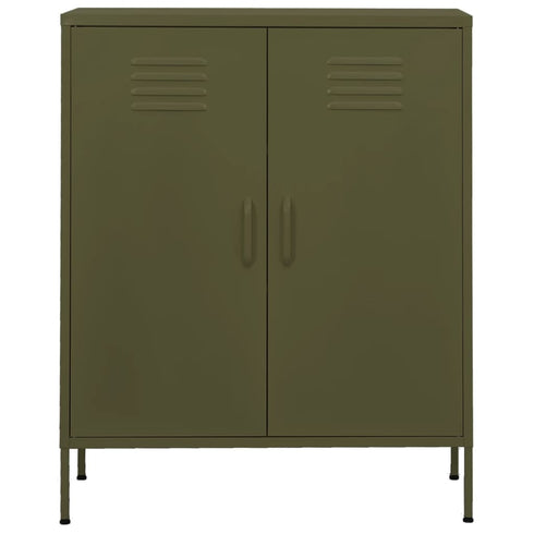 Lady Jillian -  Storage Cabinet Olive Green 80x35x101,5 cm Steel - Model 3